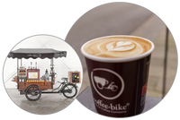 Coffee-Bike Hamburg, bio, fairtrade, events, mobiles Catering, mobile Kaffeebar, Kaffeespezialitäten, Kaffeebecher